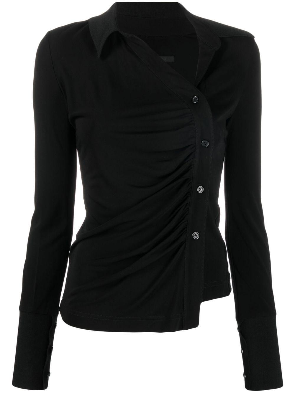 ruched asymmetric shirt