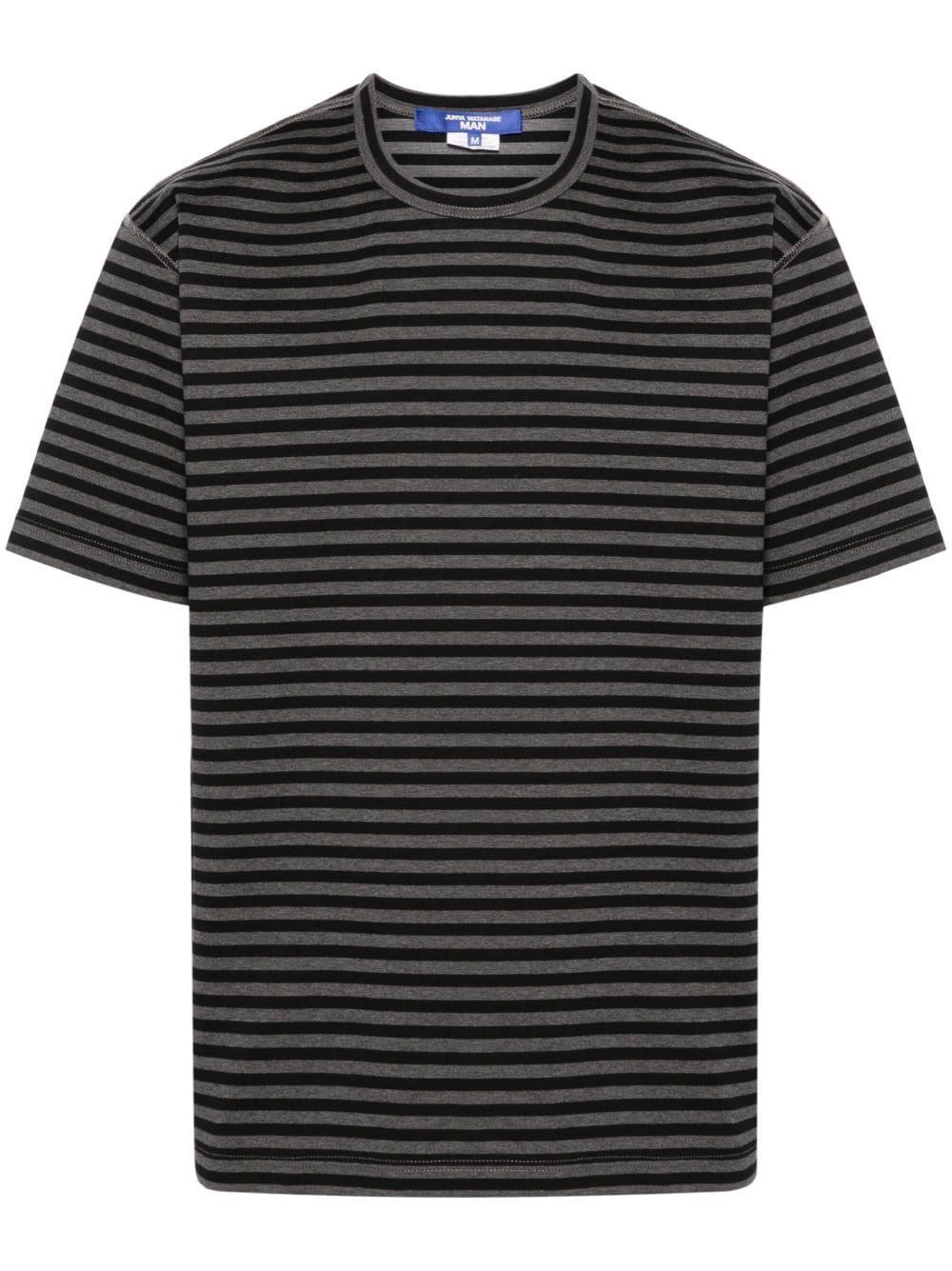 Black Striped Crew-Neck T-shirt