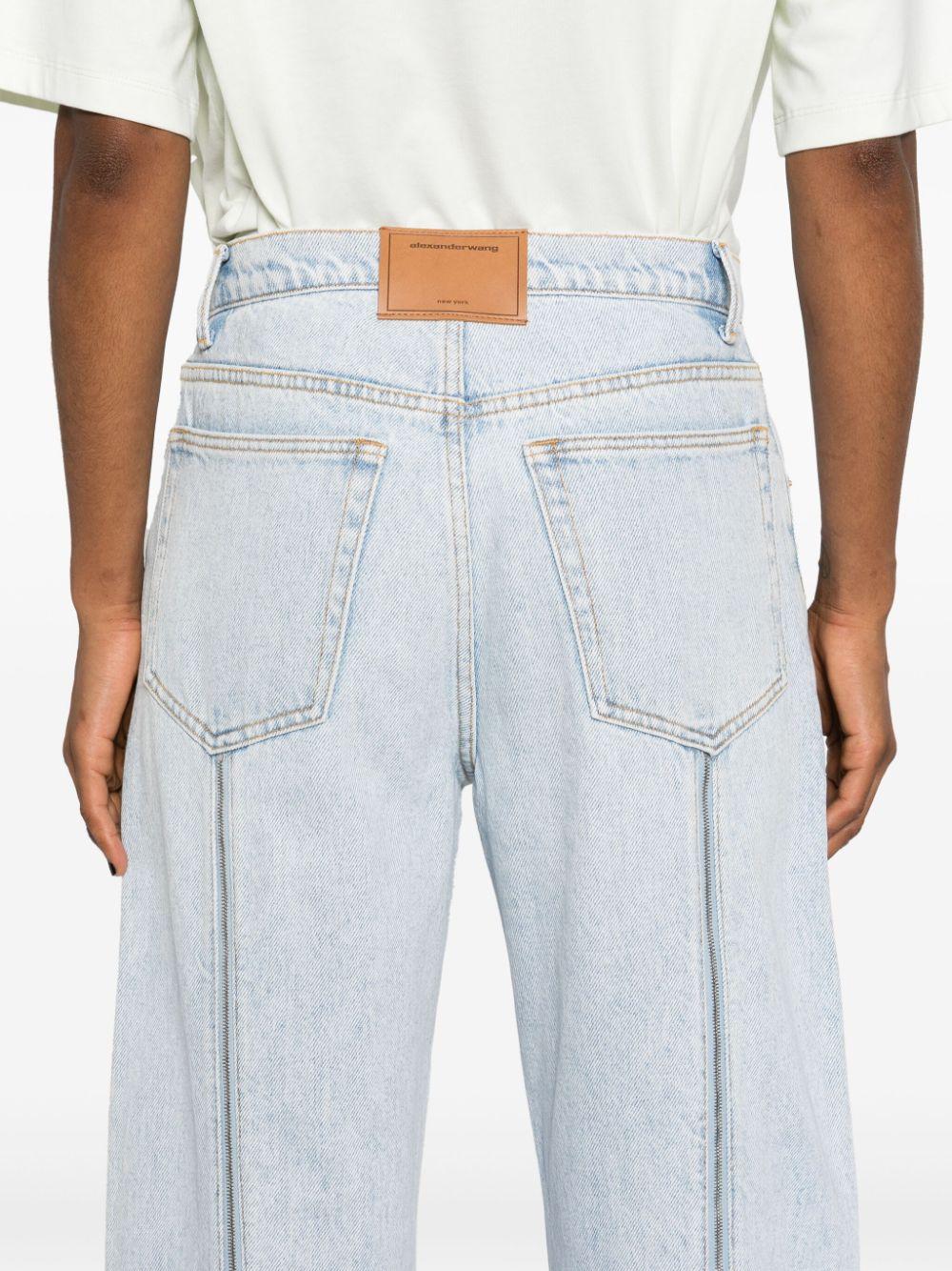 high-rise tapered jeans 