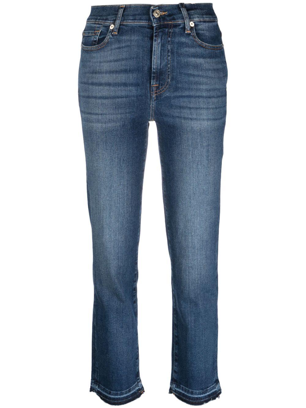 straight-leg cropped jeans