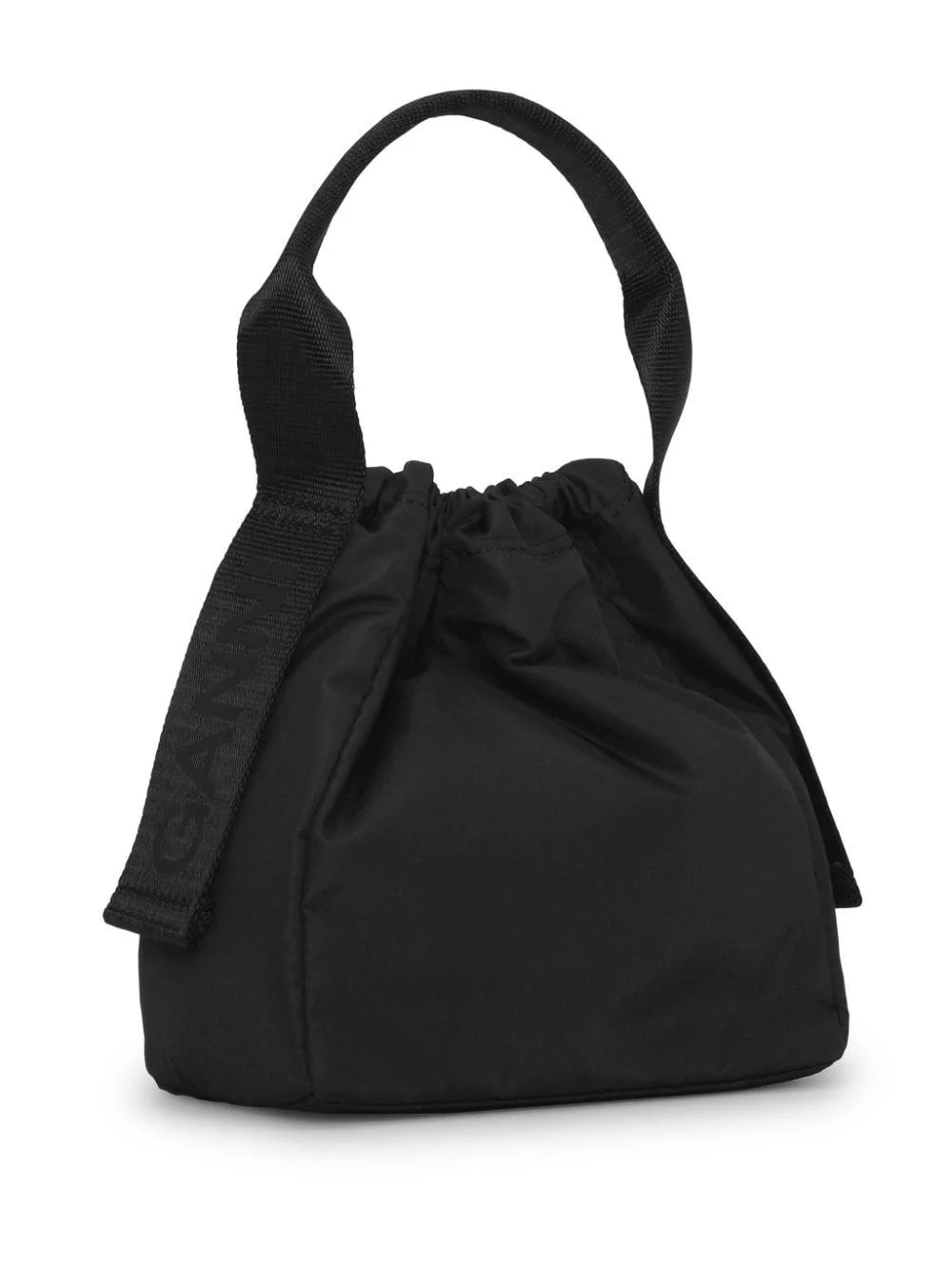 Black Tech Drawstring Handbag