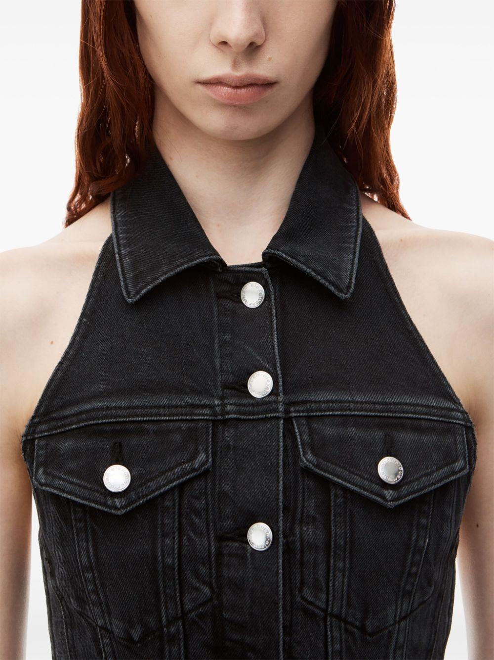 Alexander Wang Stretch Denim Halter Top Clothing