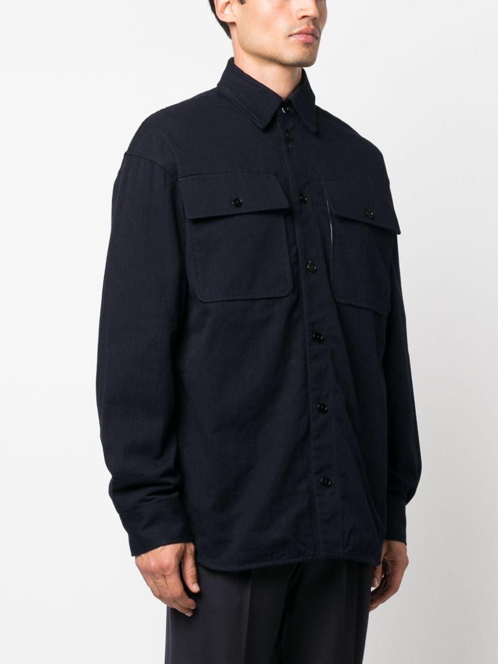 classic-collar cotton shirt 