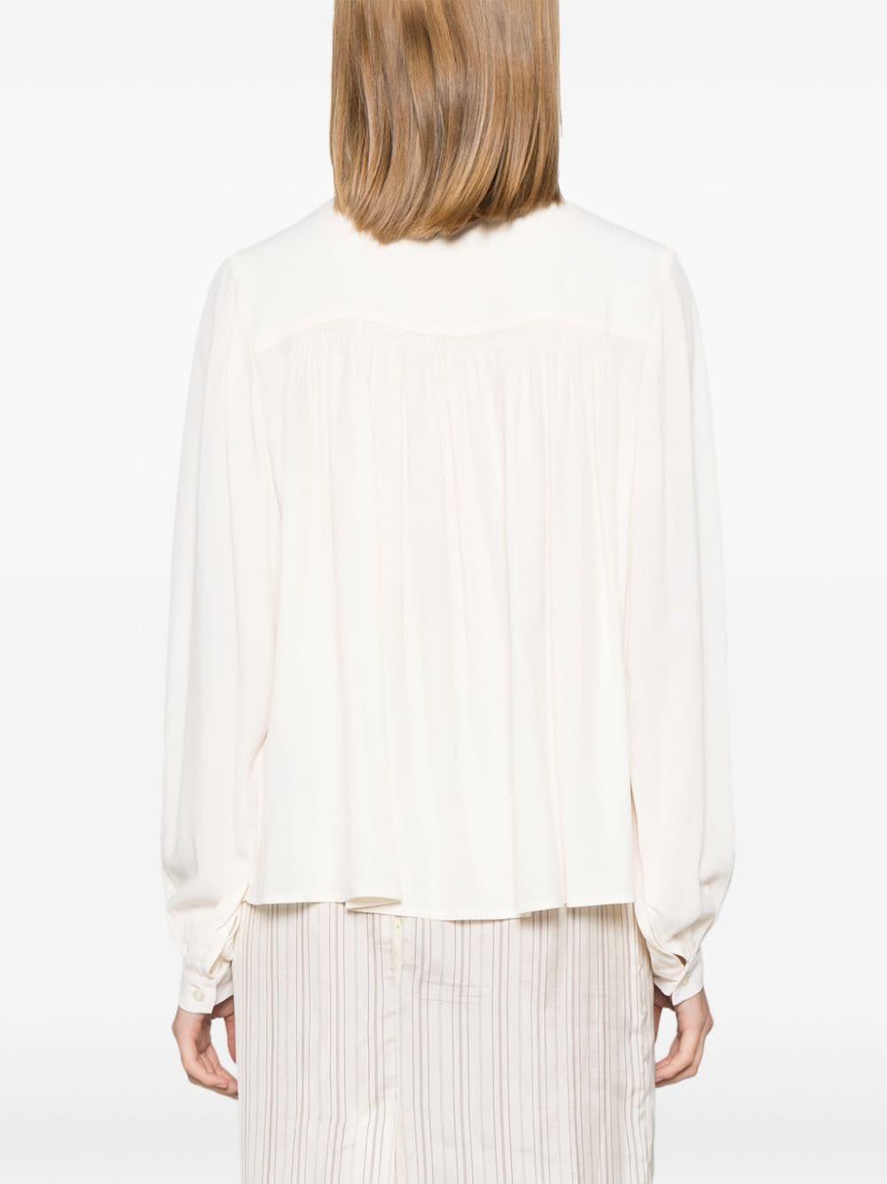 pleat-detail blouse 