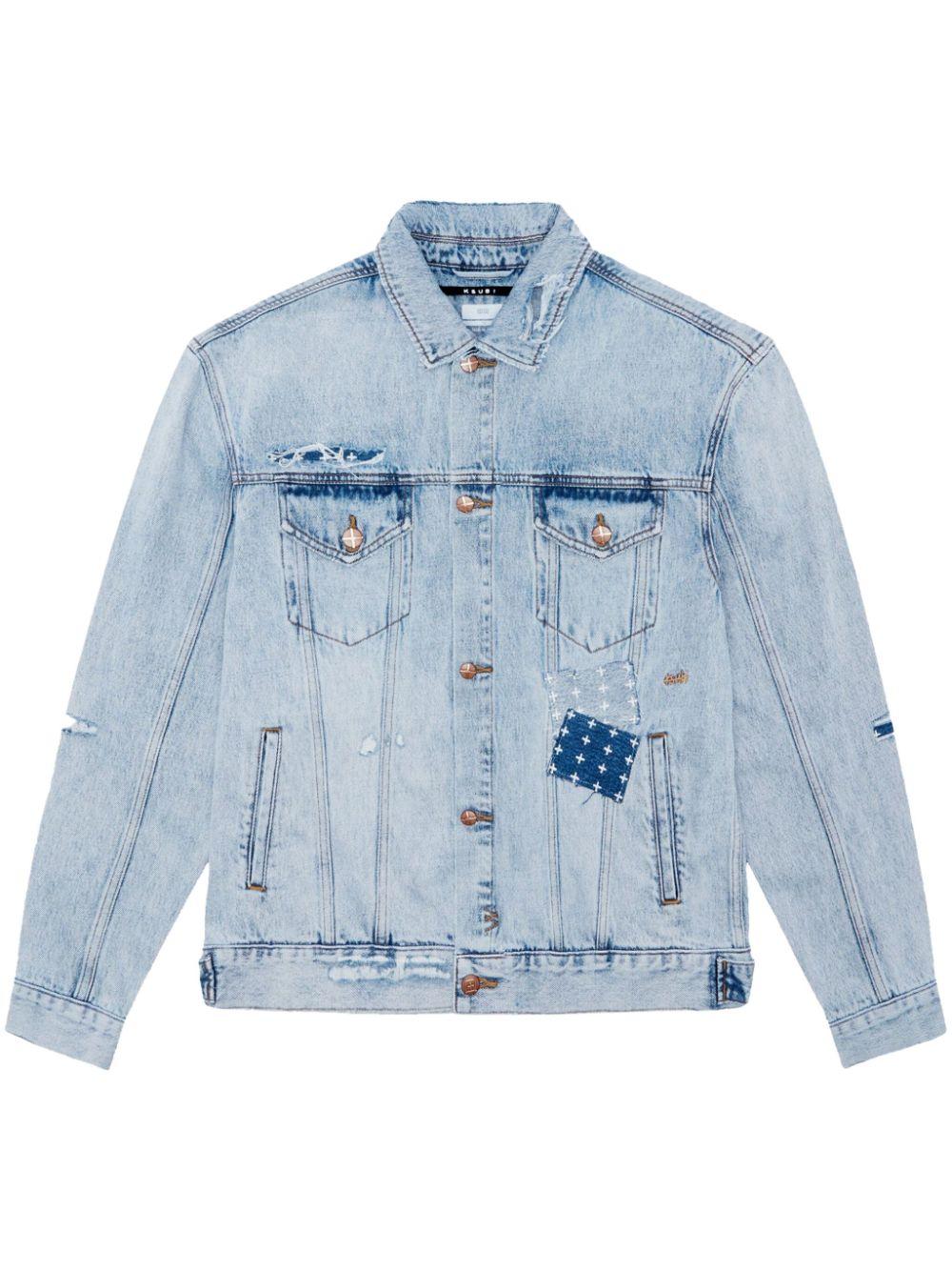 distressed denim jacket