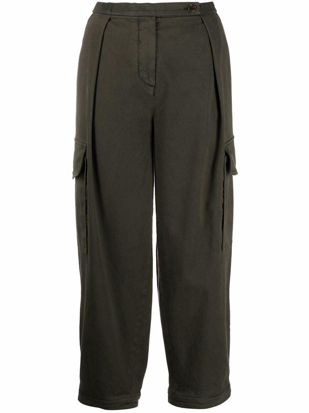 high-rise cropped trousers