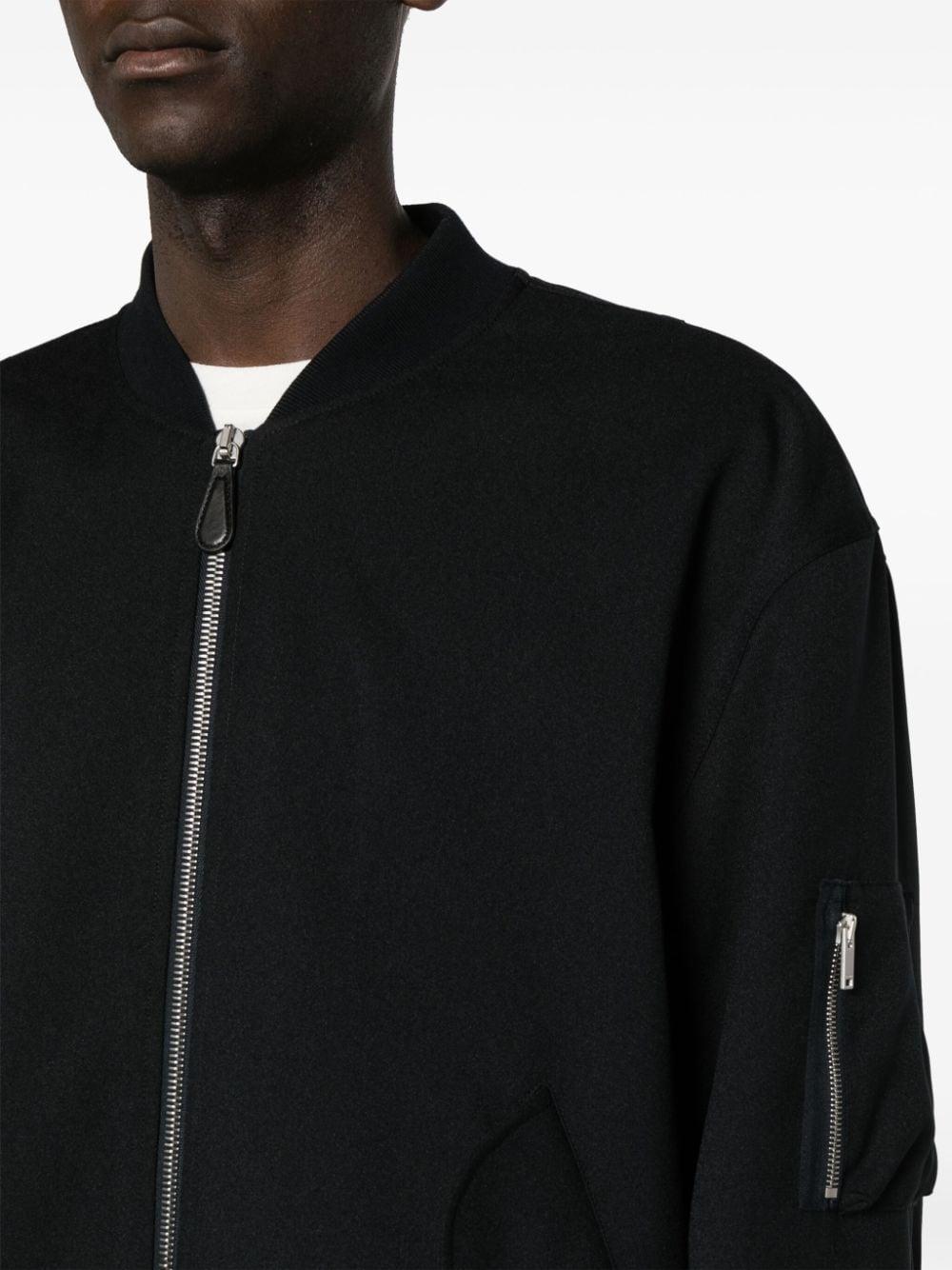 gabardine-weave bomber jacket