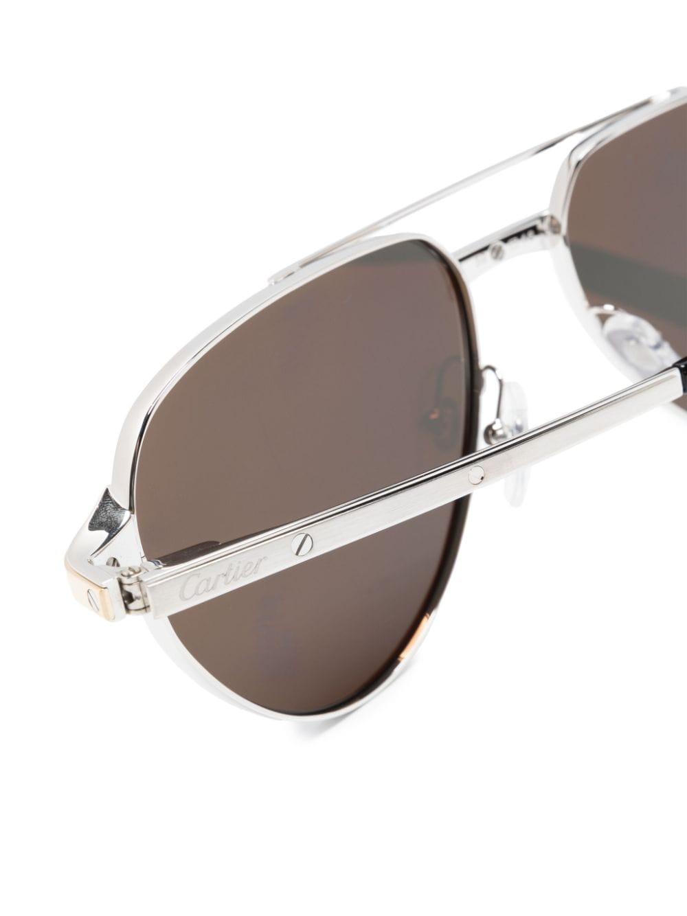 logo-plaque rectangle-frame sunglasses