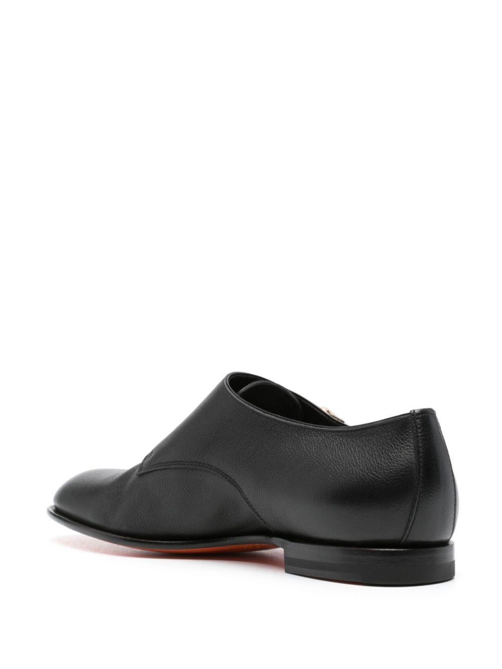 grained leather loafers