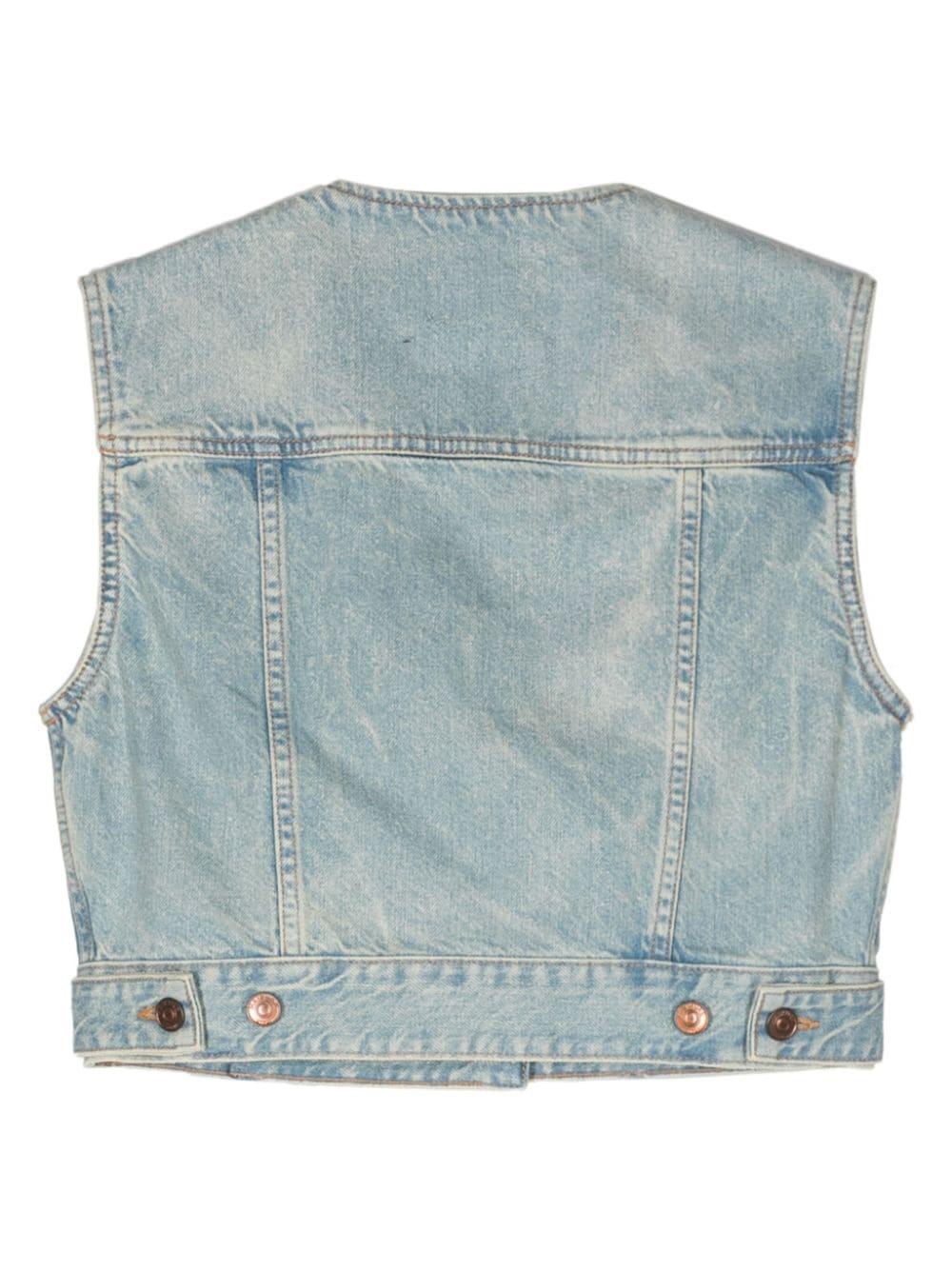 Judy cropped denim vest