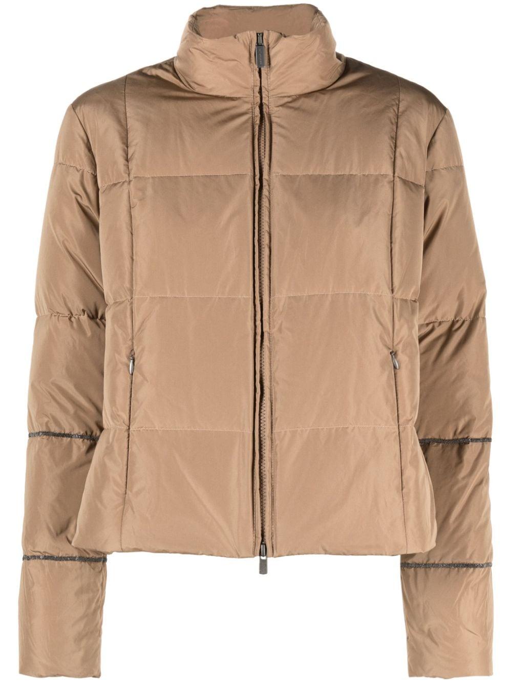 high-neck puffer jacket