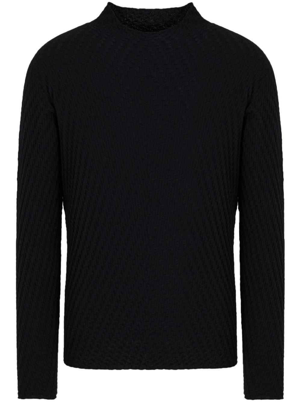 patterned-jacquard jumper