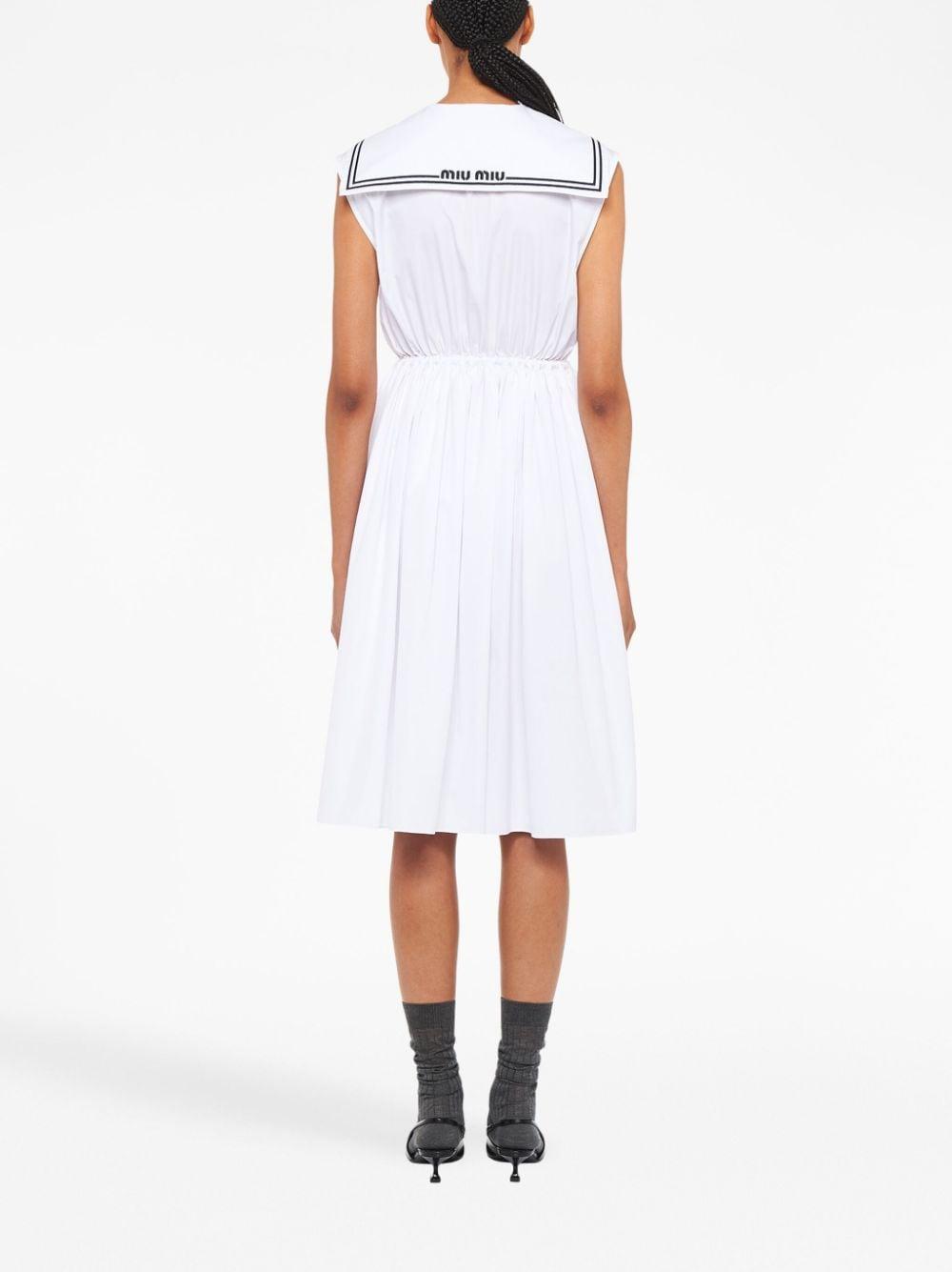 sailor poplin midi dress