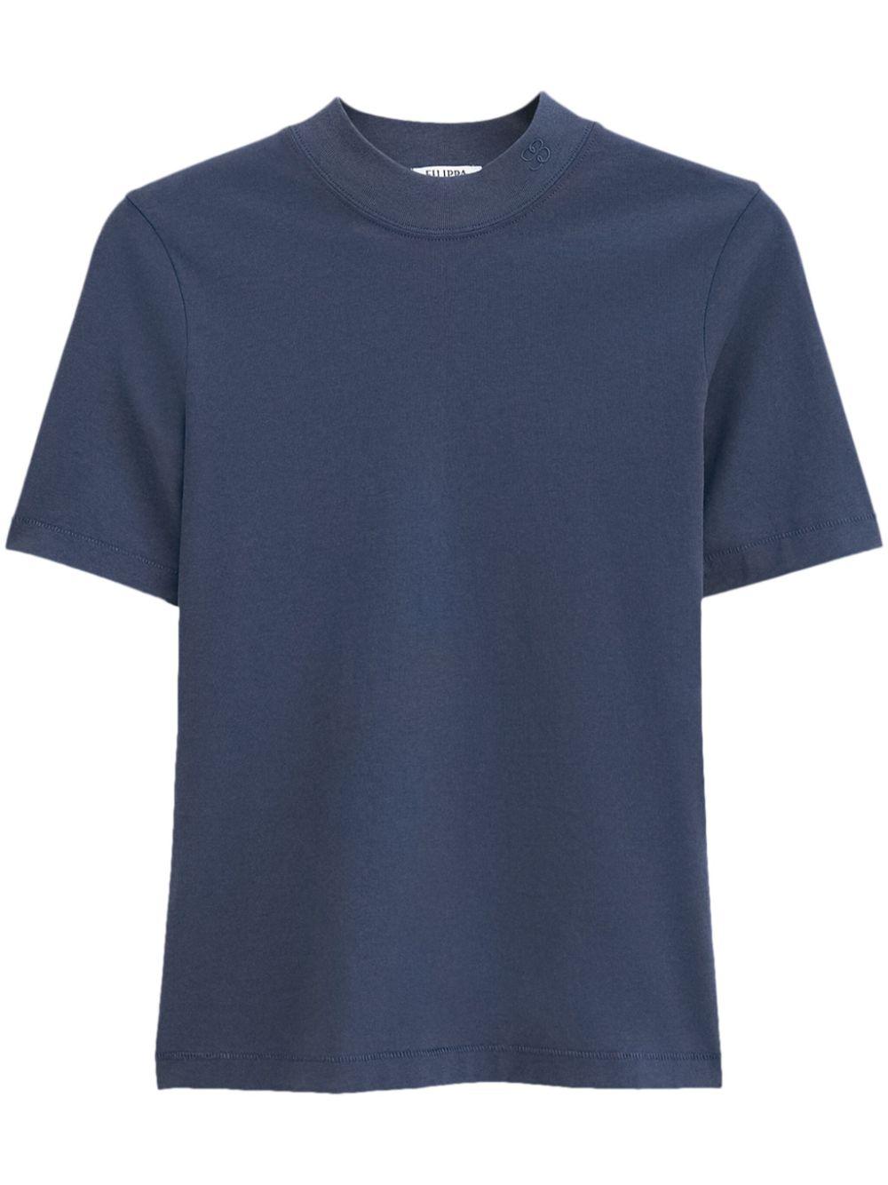 mock-neck T-shirt