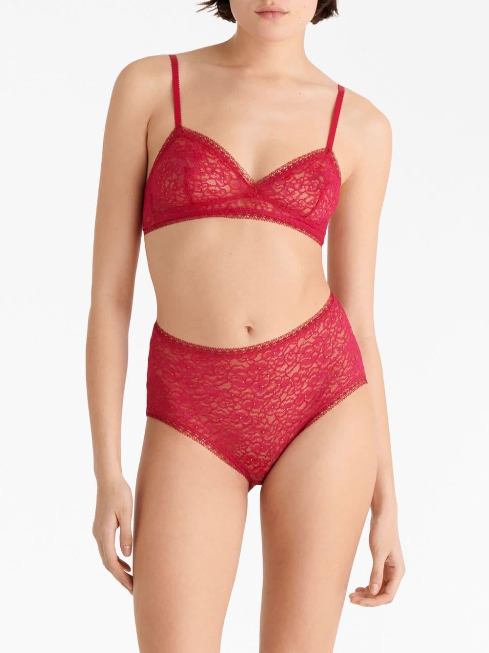 Perfume high-waisted lace briefs