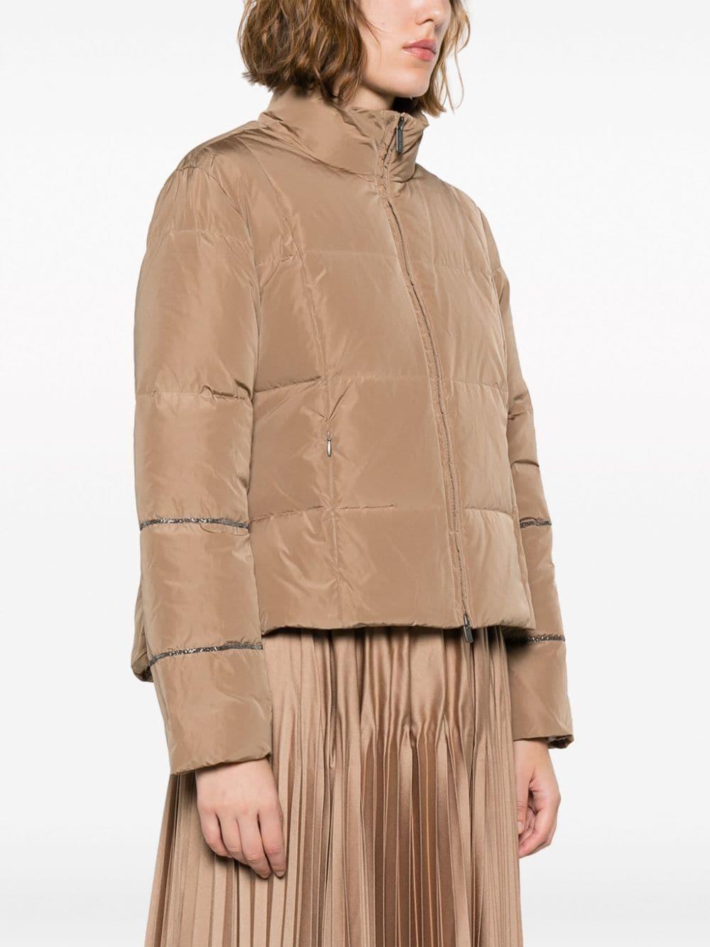 high-neck puffer jacket