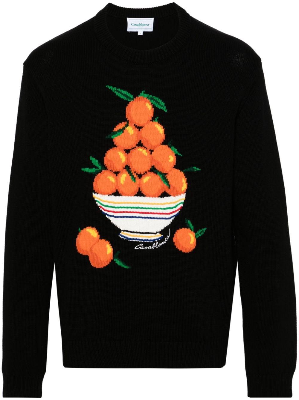 Pyramide D'Oranges intarsia-knit jumper