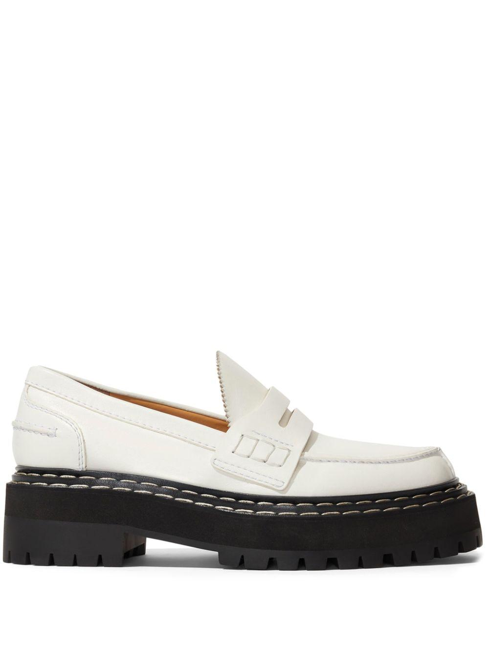 platform leather loafers