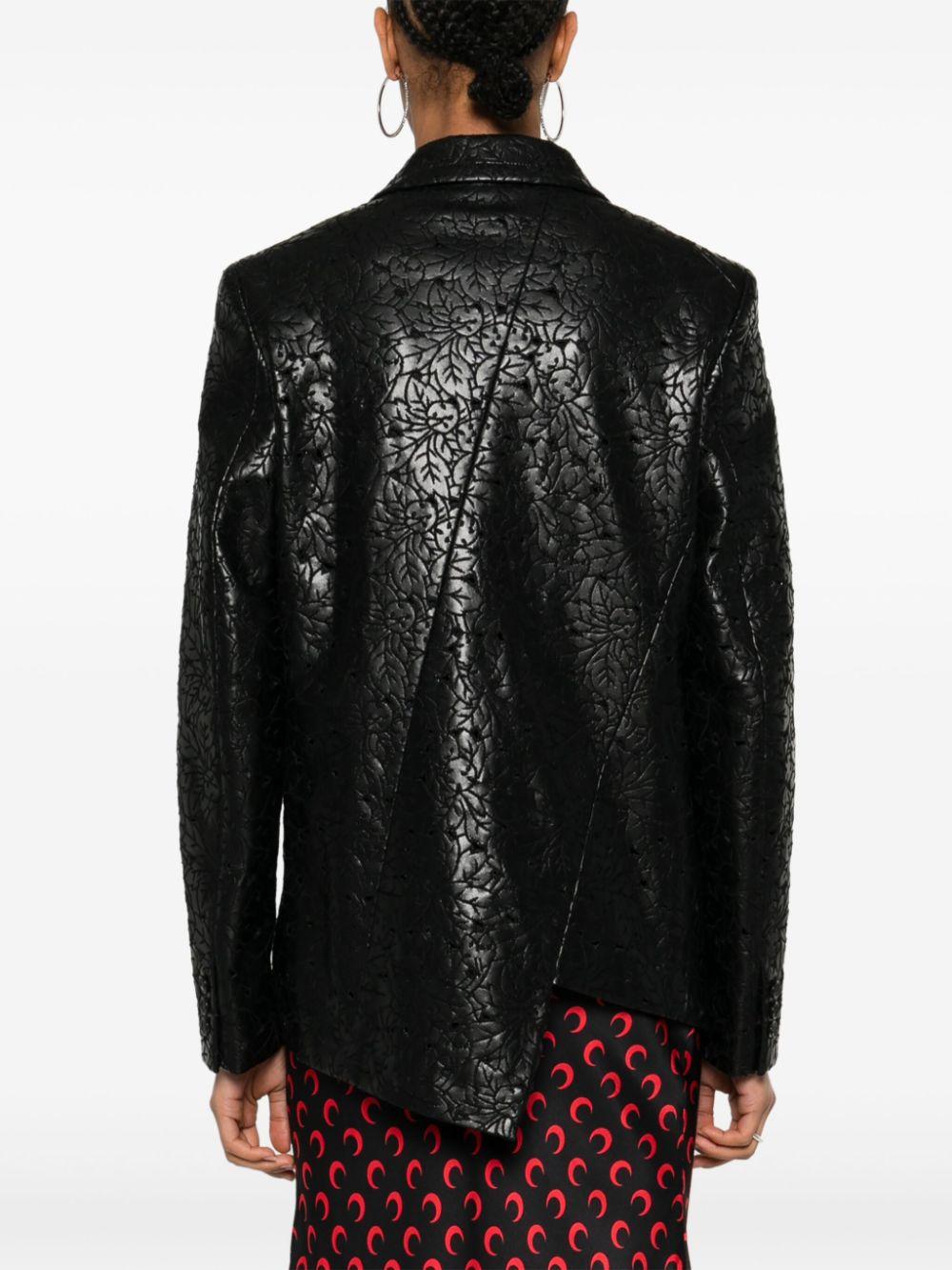 embossed asymmetric blazer