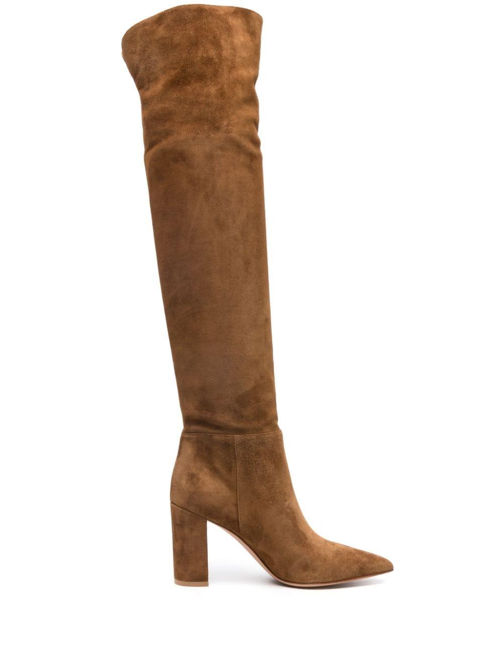 Piper 90mm suede knee-high boots