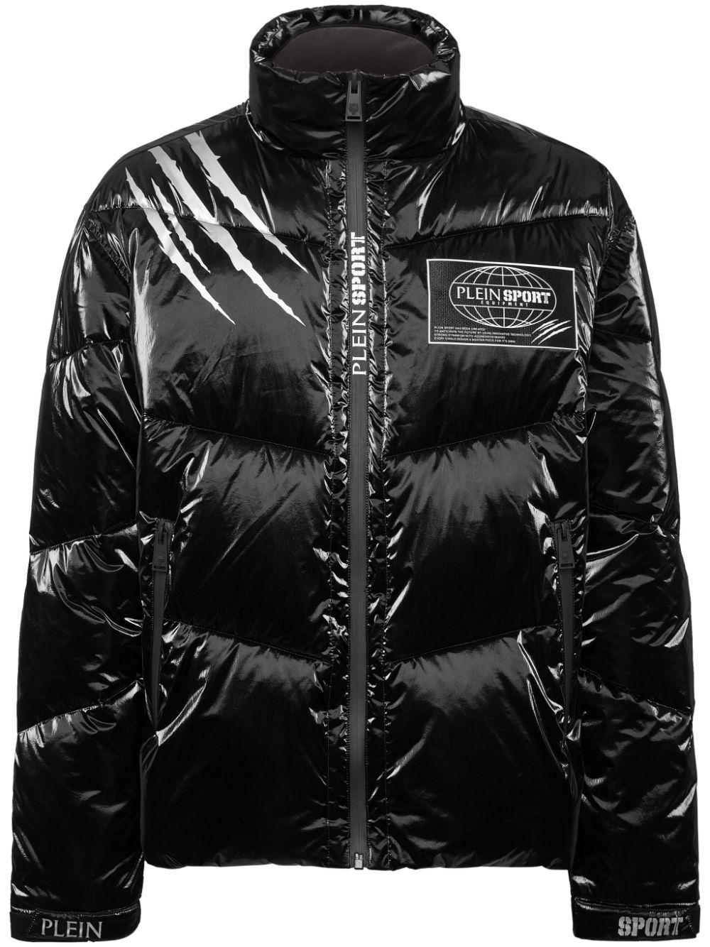 crease-effect puffer jacket