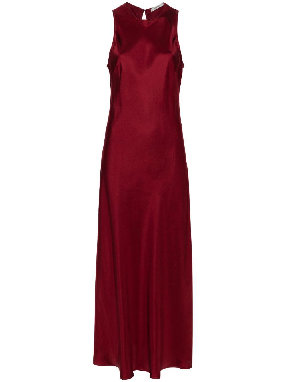 Red Valencia Silk Dress