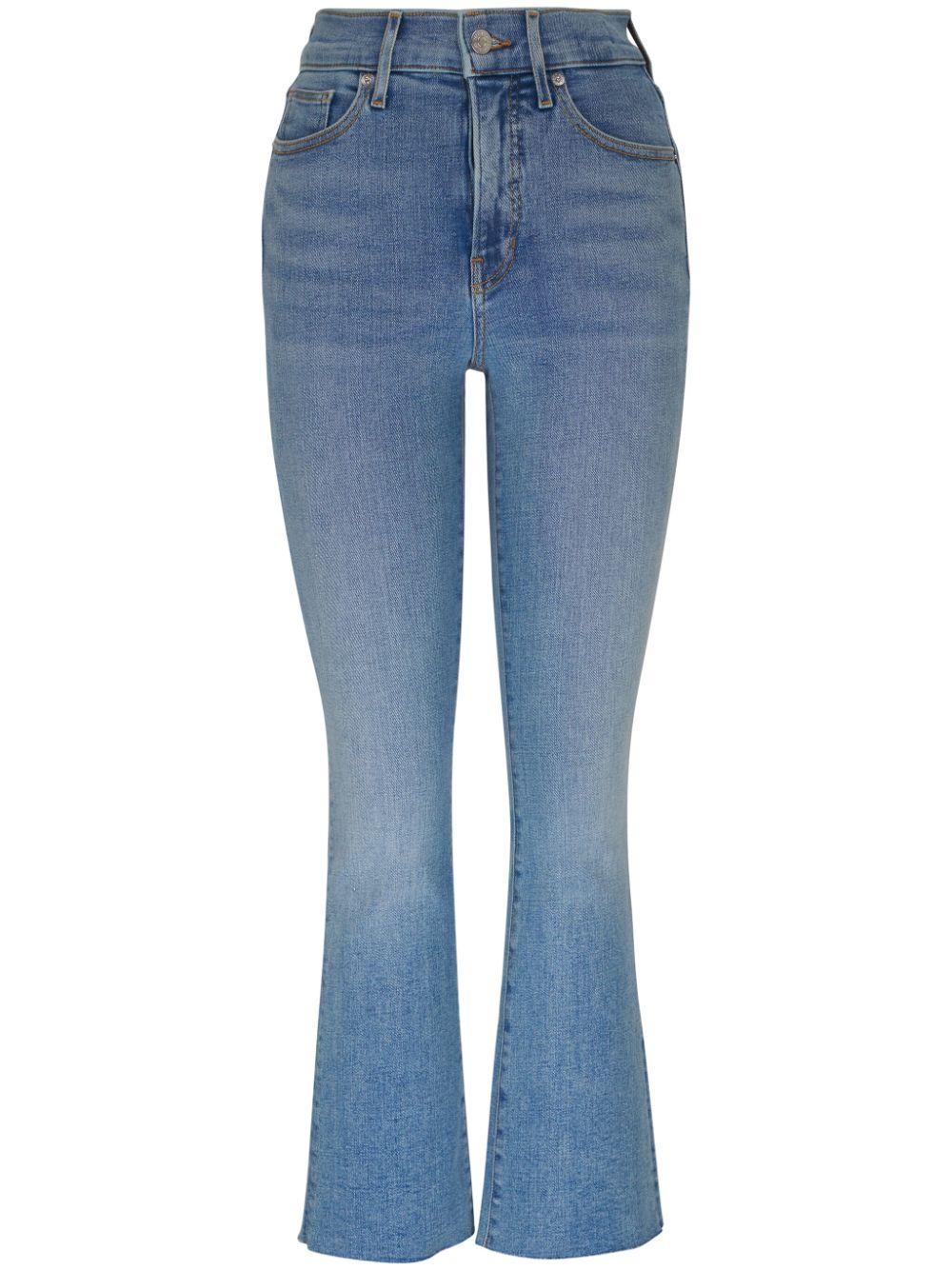 high-rise flared jeans