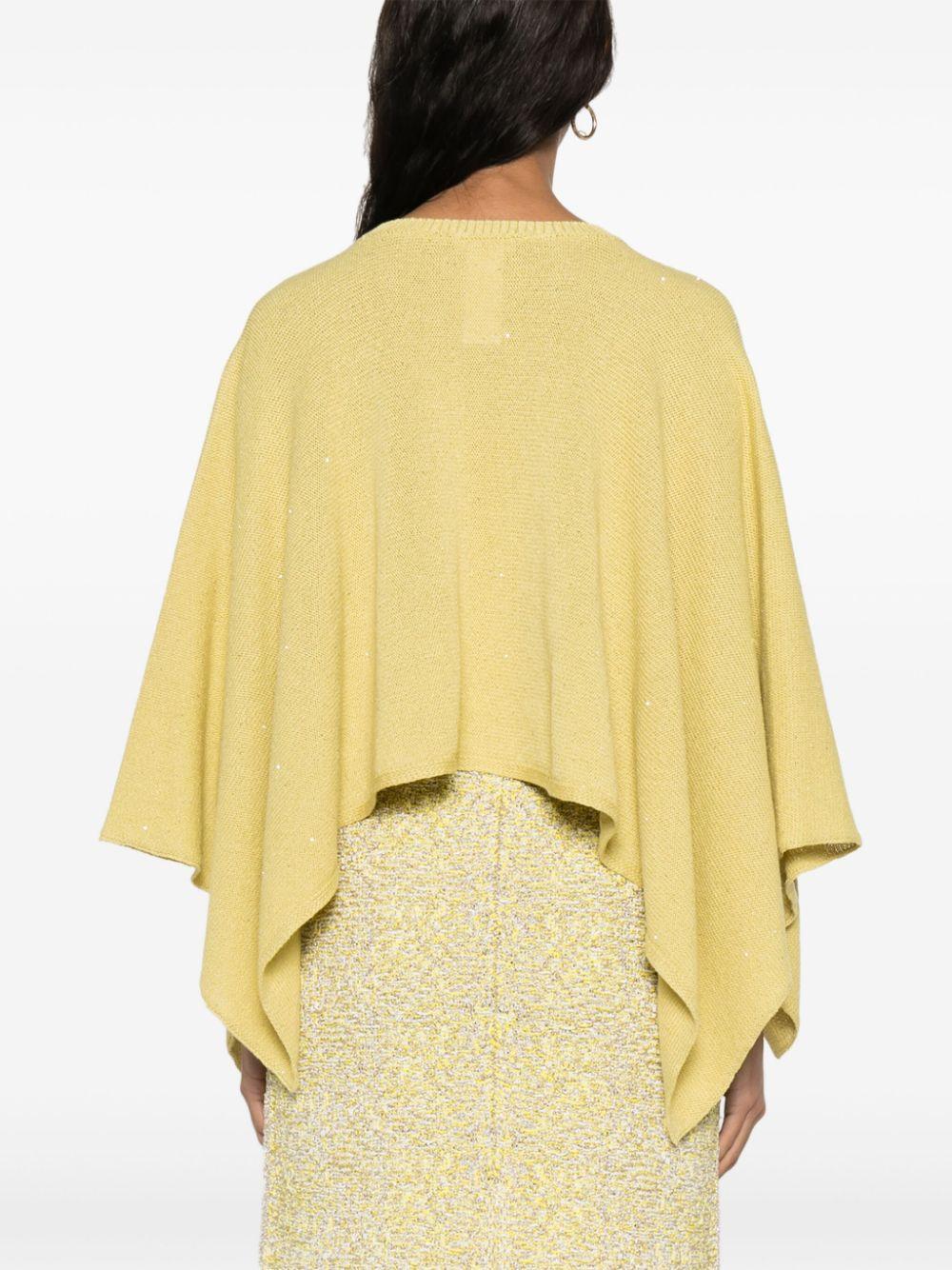 sequinned cropped poncho