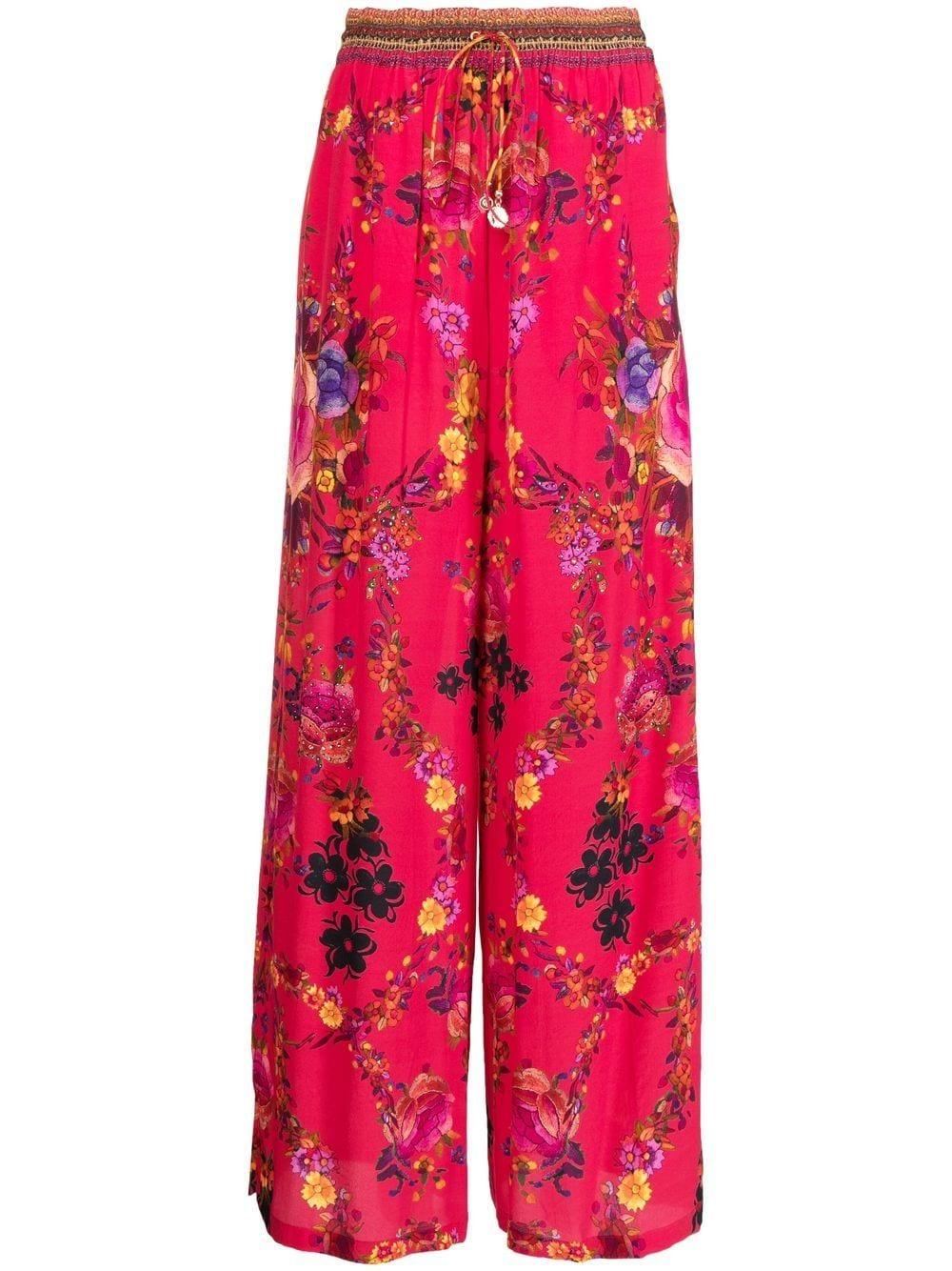 View From The Veil floral-print silk pants 