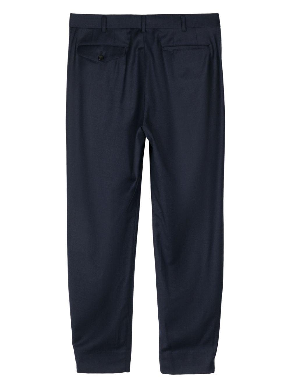 tapered wool-blend trousers