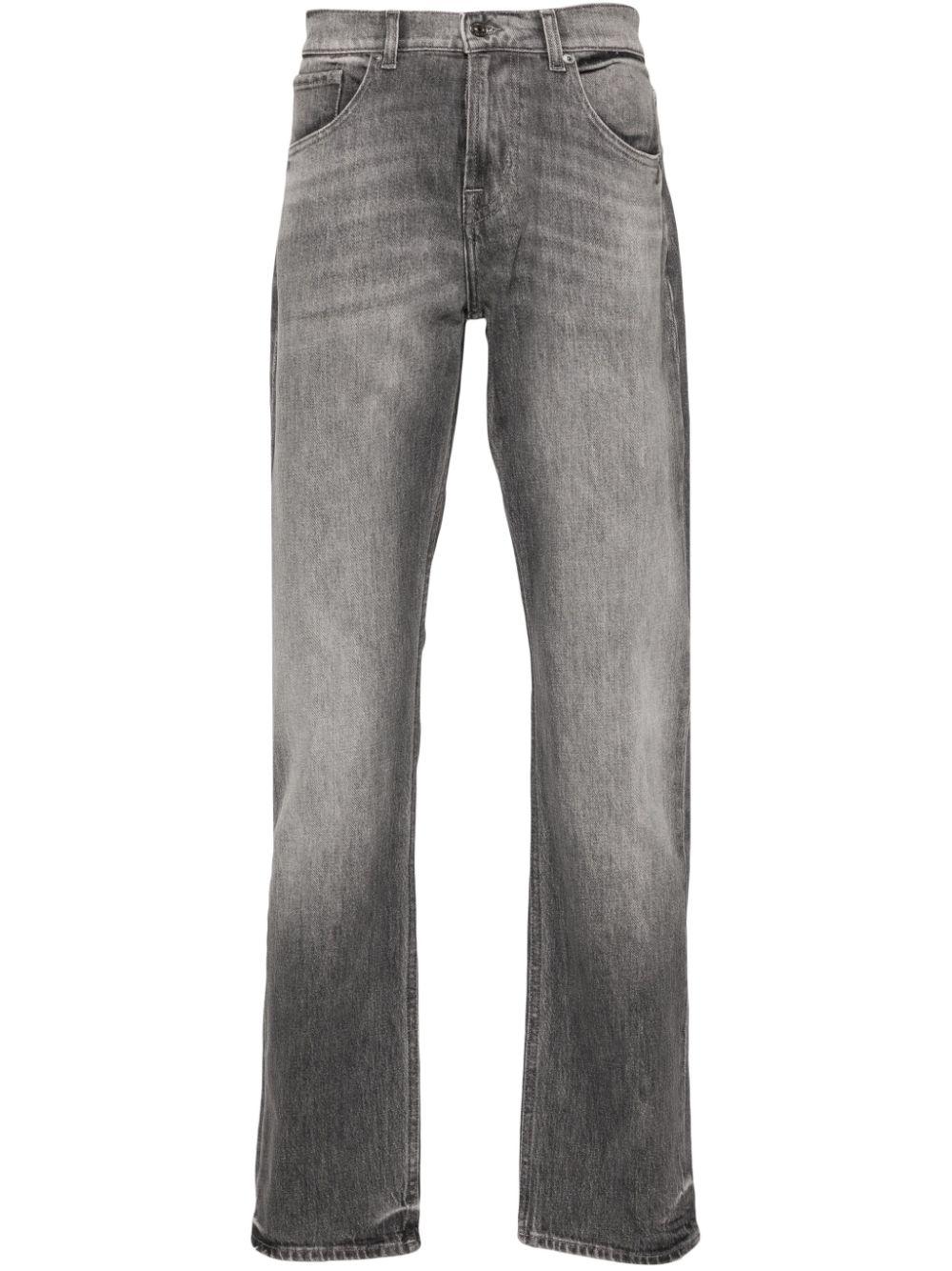 Check Off mid-rise straight-leg jeans