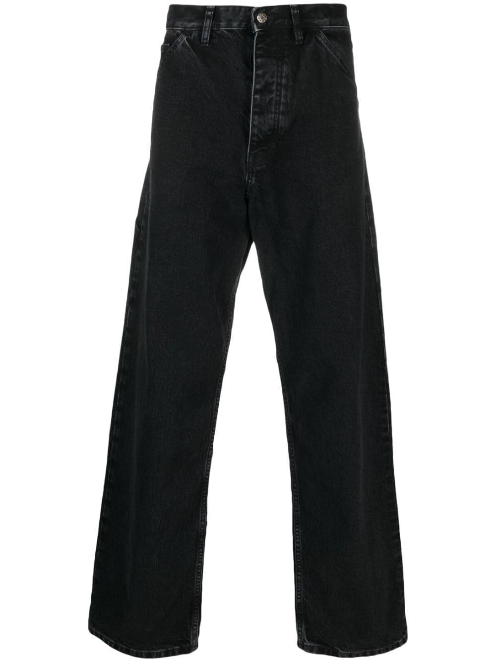 loose-cut leg cotton jeans