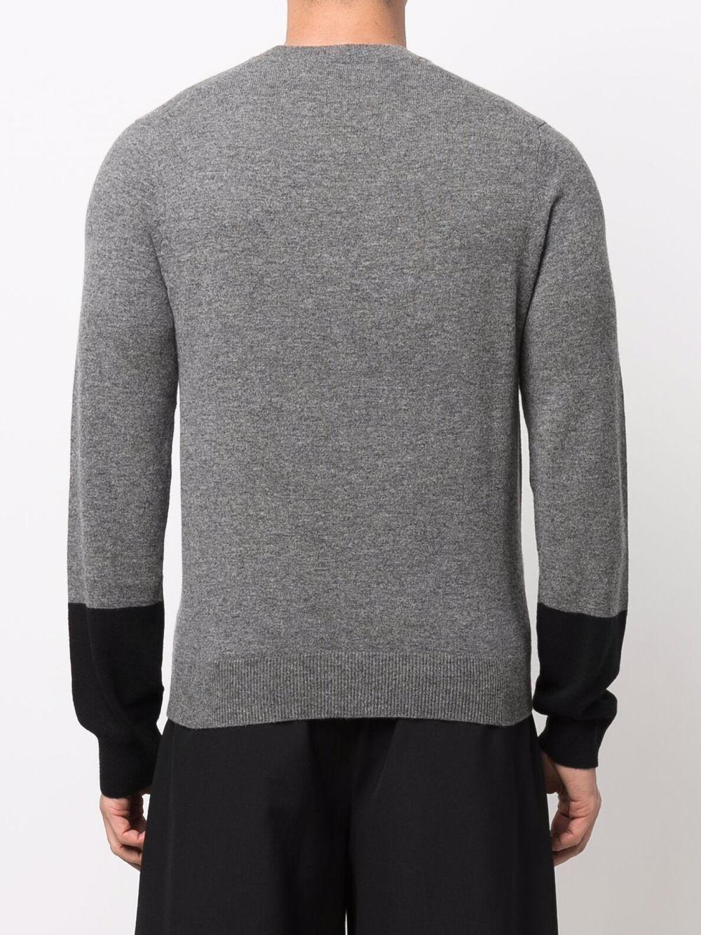 two-tone wool jumper