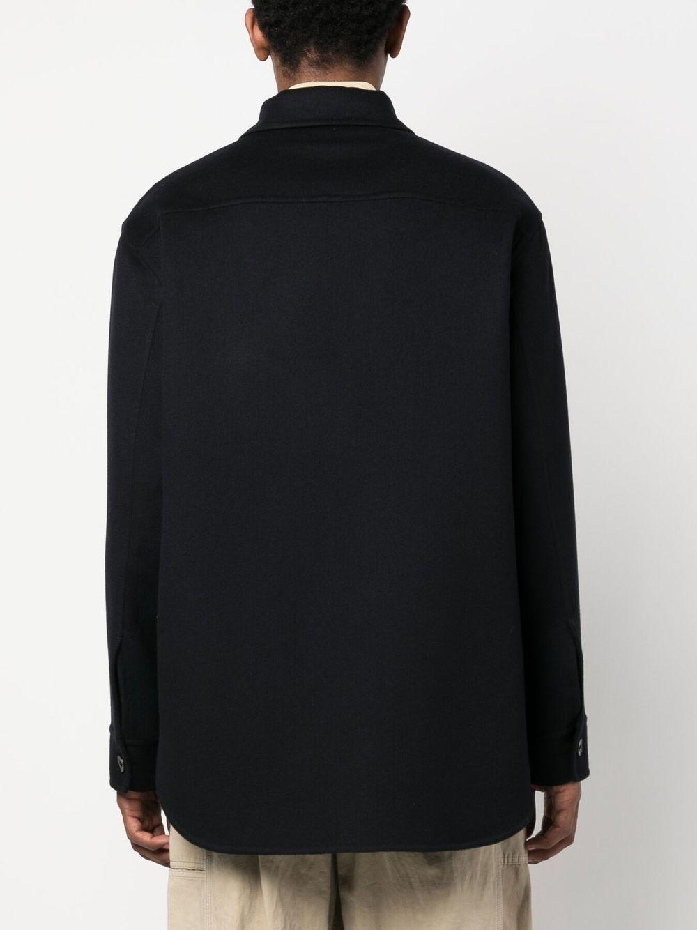 long-sleeve cashmere shirt jacket