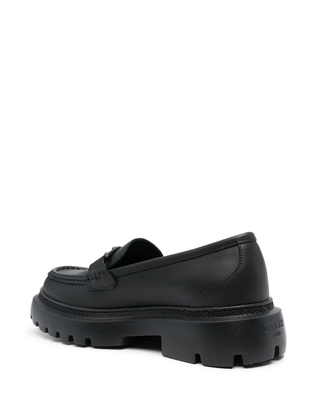 matte logo-plaque detail loafers