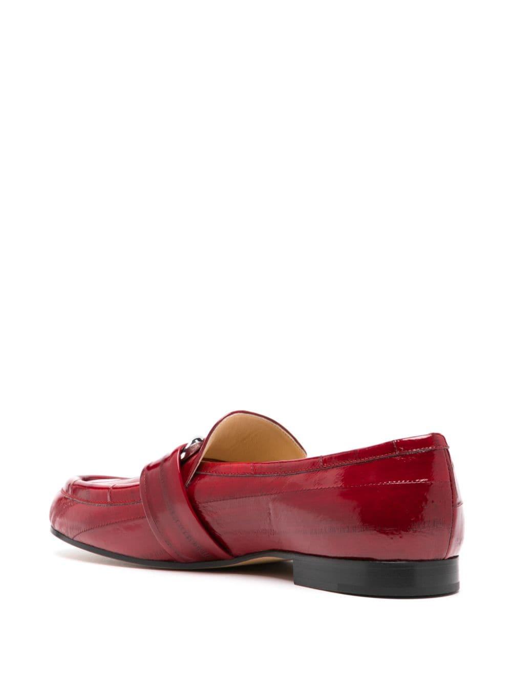 monogram plaque loafers