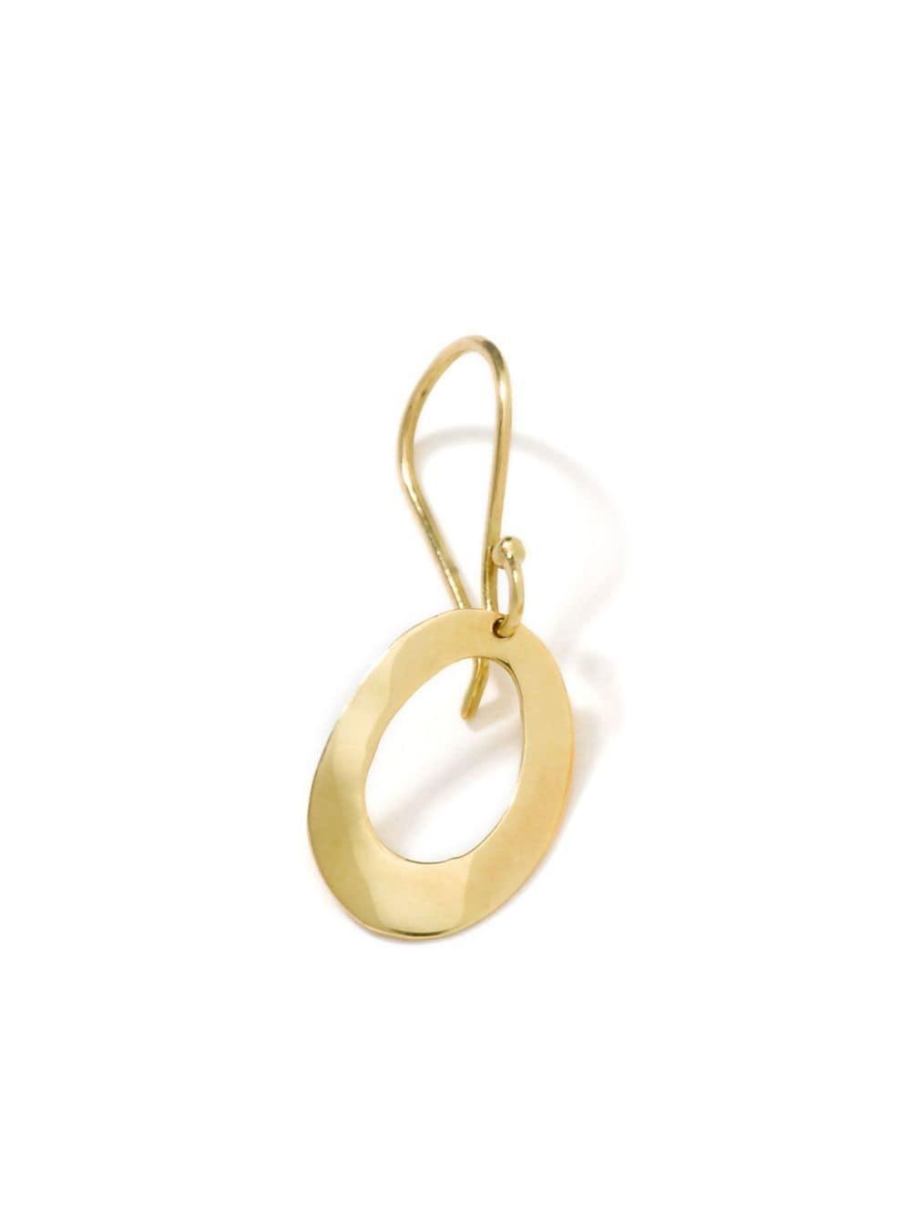 18kt yellow gold Classico Mini Wavy Oval earrings