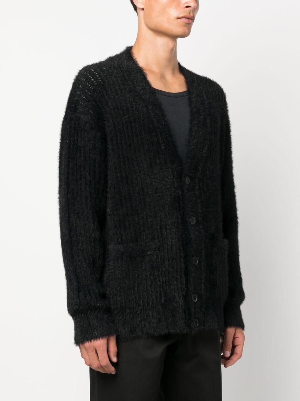 brushed V-neck cardigan 