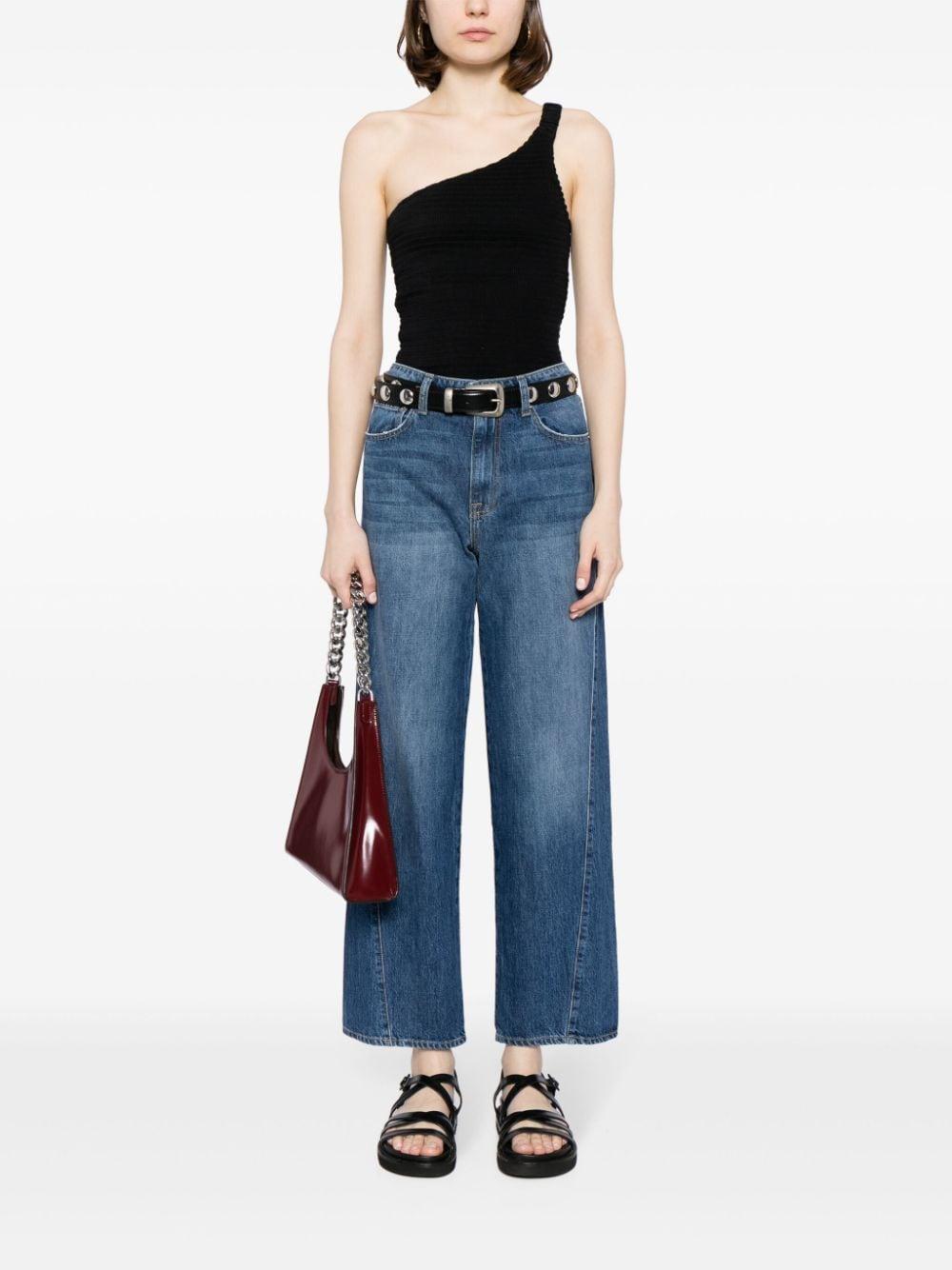 high-rise cropped jeans