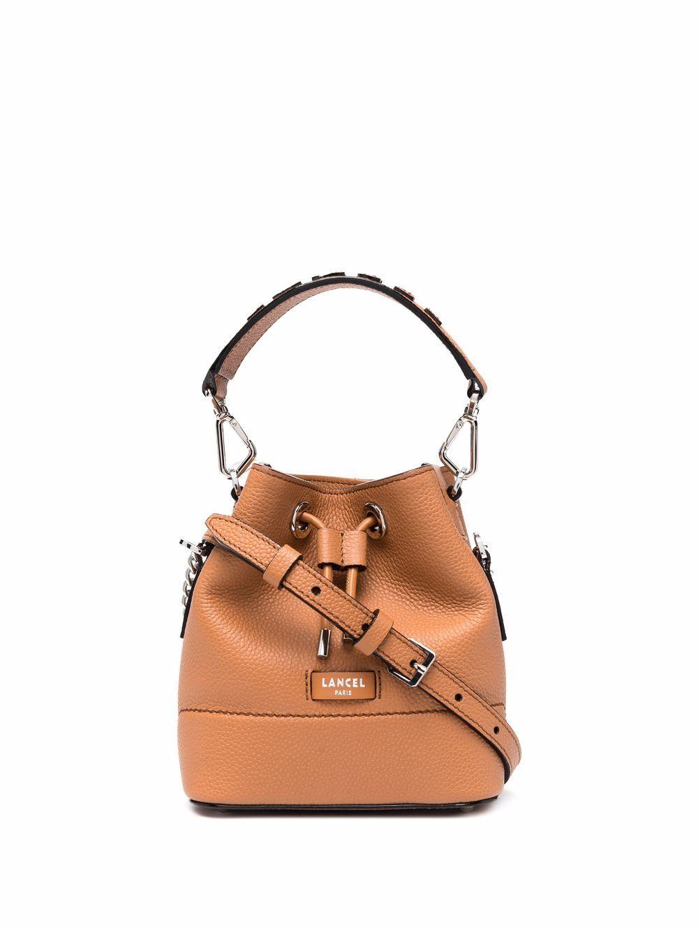 drawstring leather bag