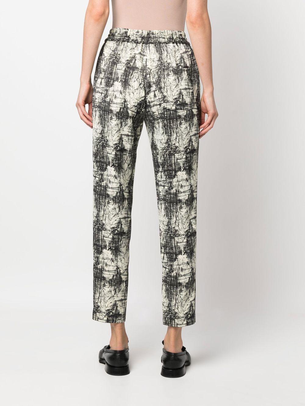 graphic-print cropped trousers