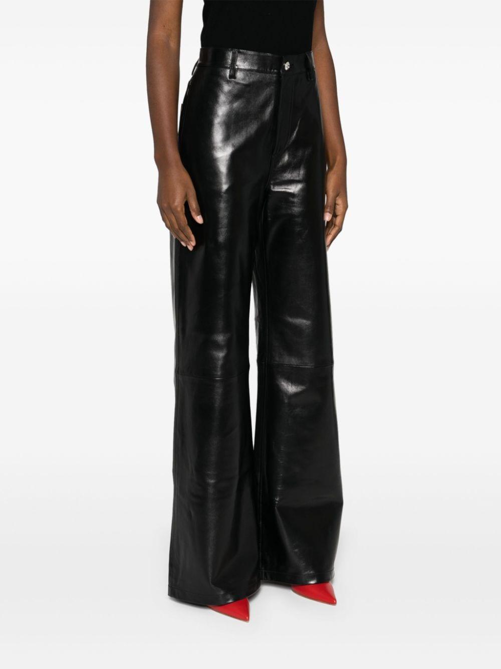 high-waist wide-leg trousers 