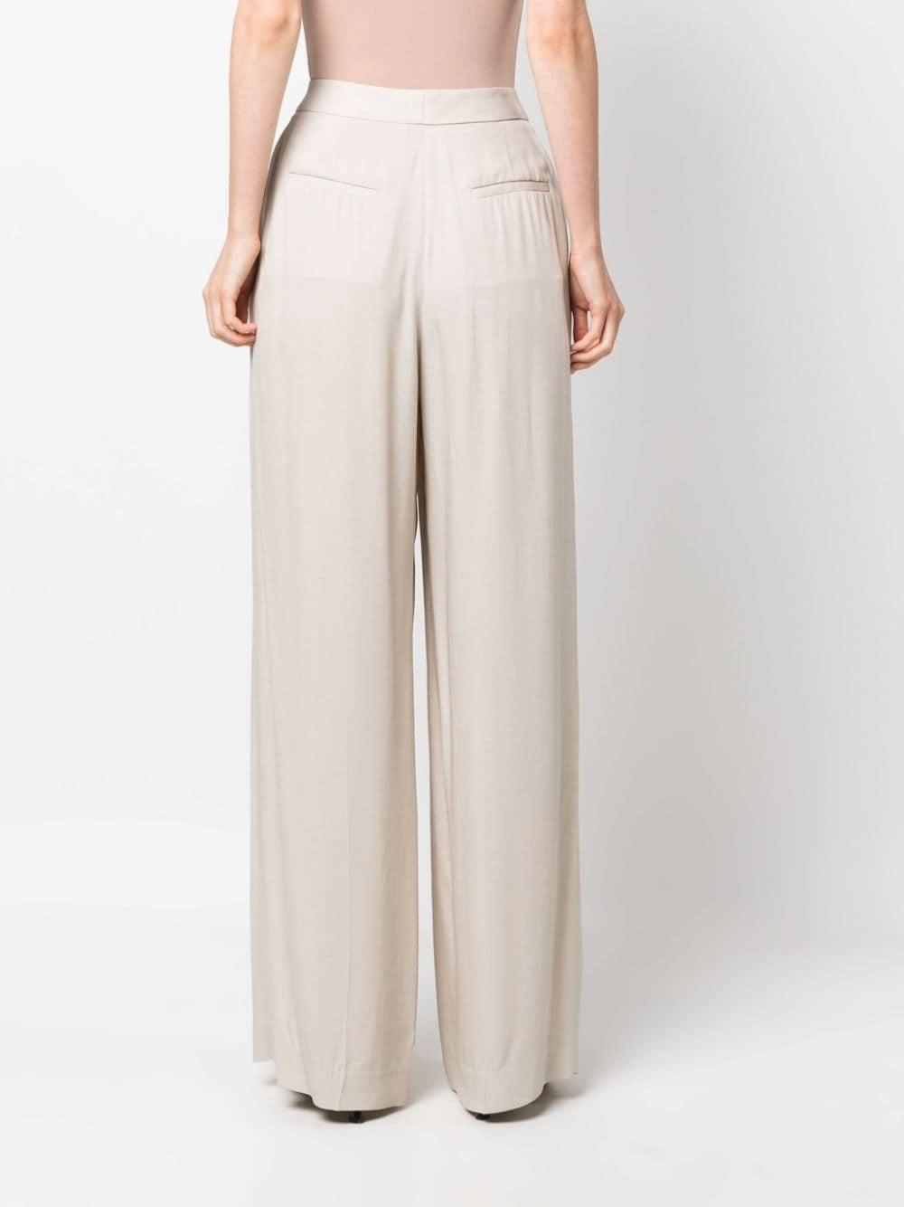 high-waisted wide-leg trousers