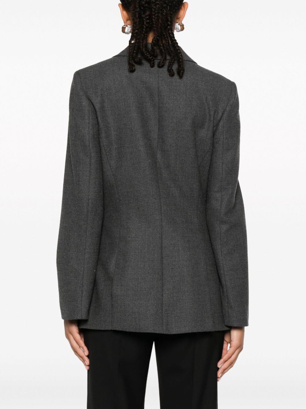 single-breasted virgin wool blazer