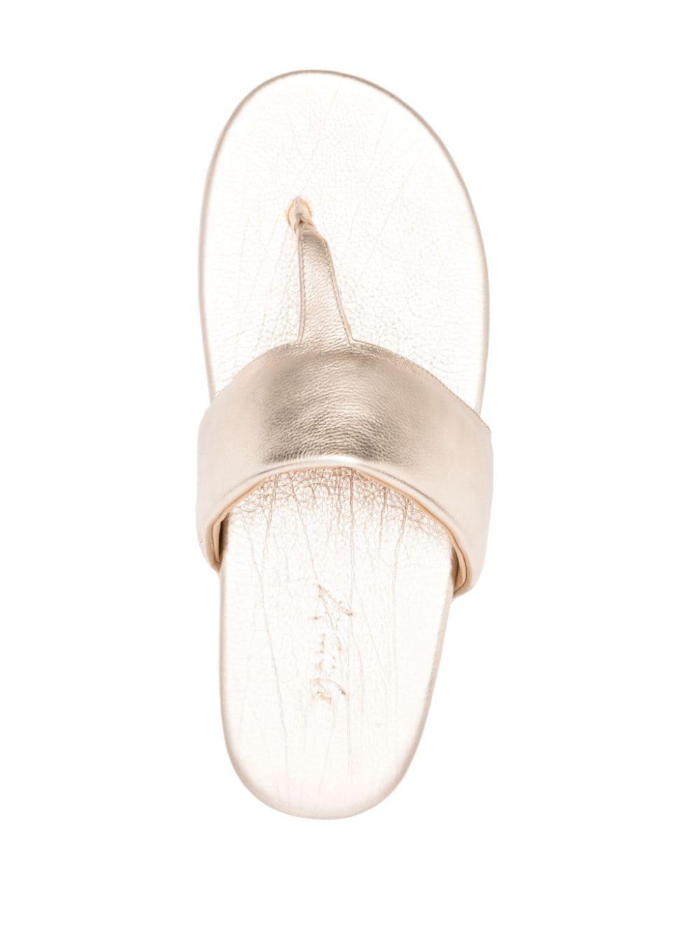 Spanciata leather flip-flops