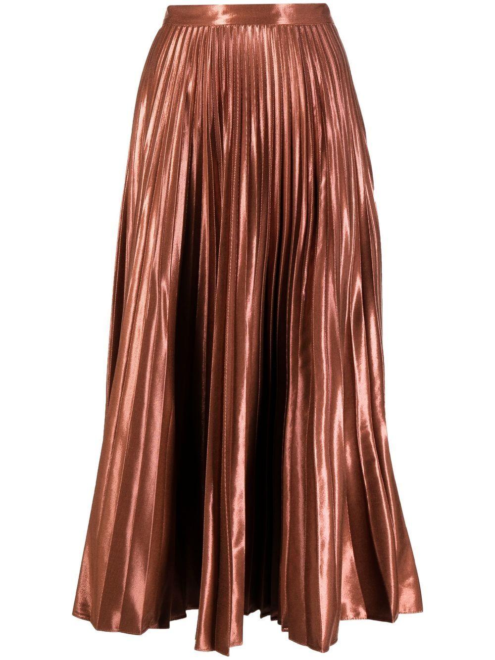 Sif pleated midi skirt