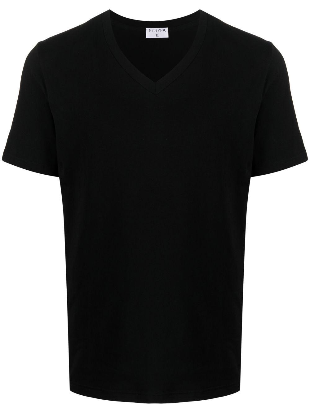 V-neck organic-cotton T-shirt 