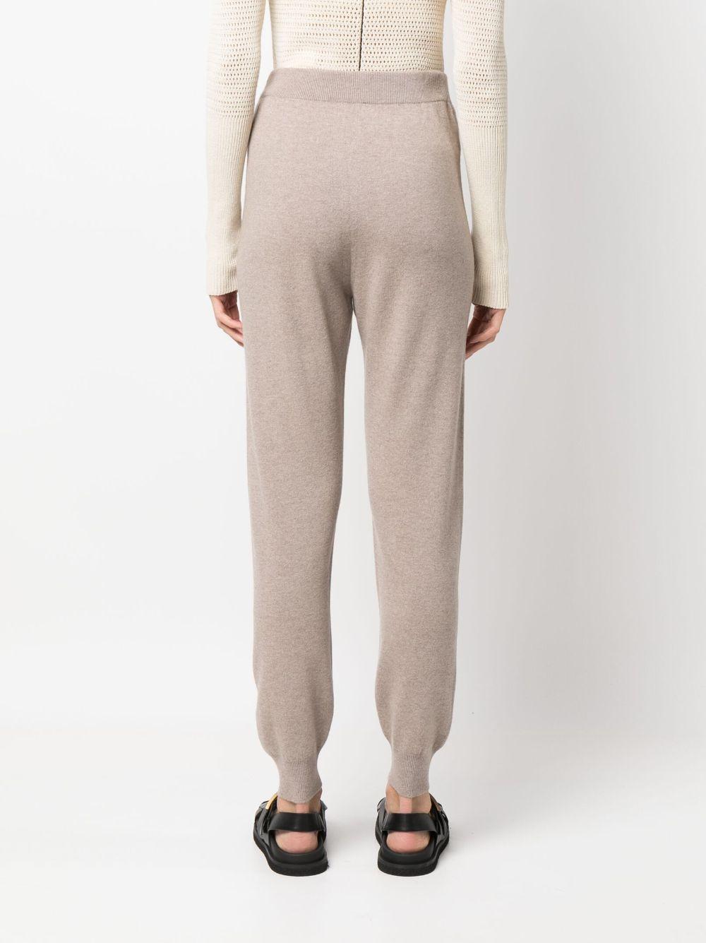 high-waist knitted trousers