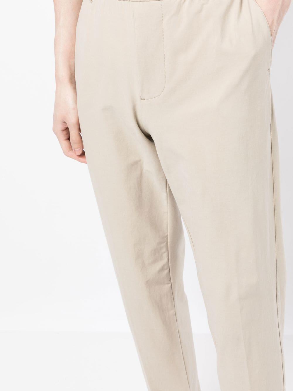 high-rise straight-leg trousers