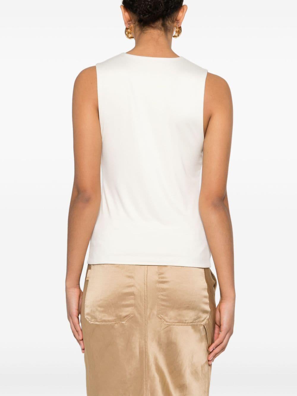 sleeveless double-layer top